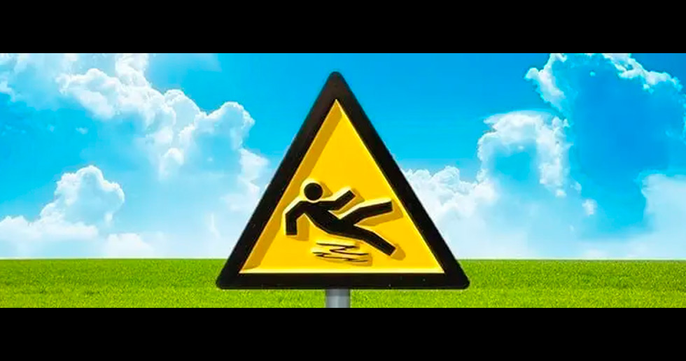 slippery floor warning sign