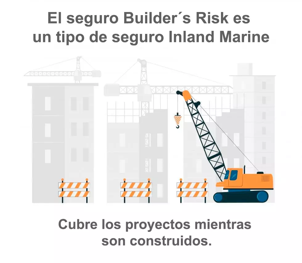El seguro builder risk es un tipo de seguro inland marine cubre los proyectos mientras son construidos