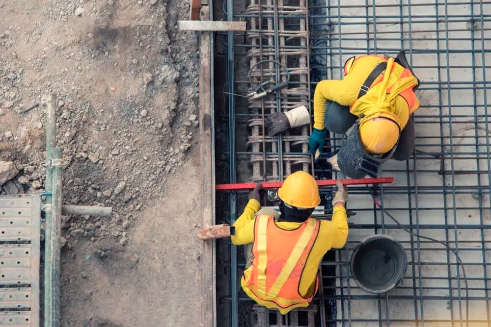 workers building a floor