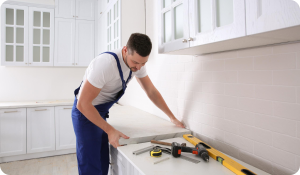 The cabinet installer who works with confidence because he can count on contractor's liability insurance.