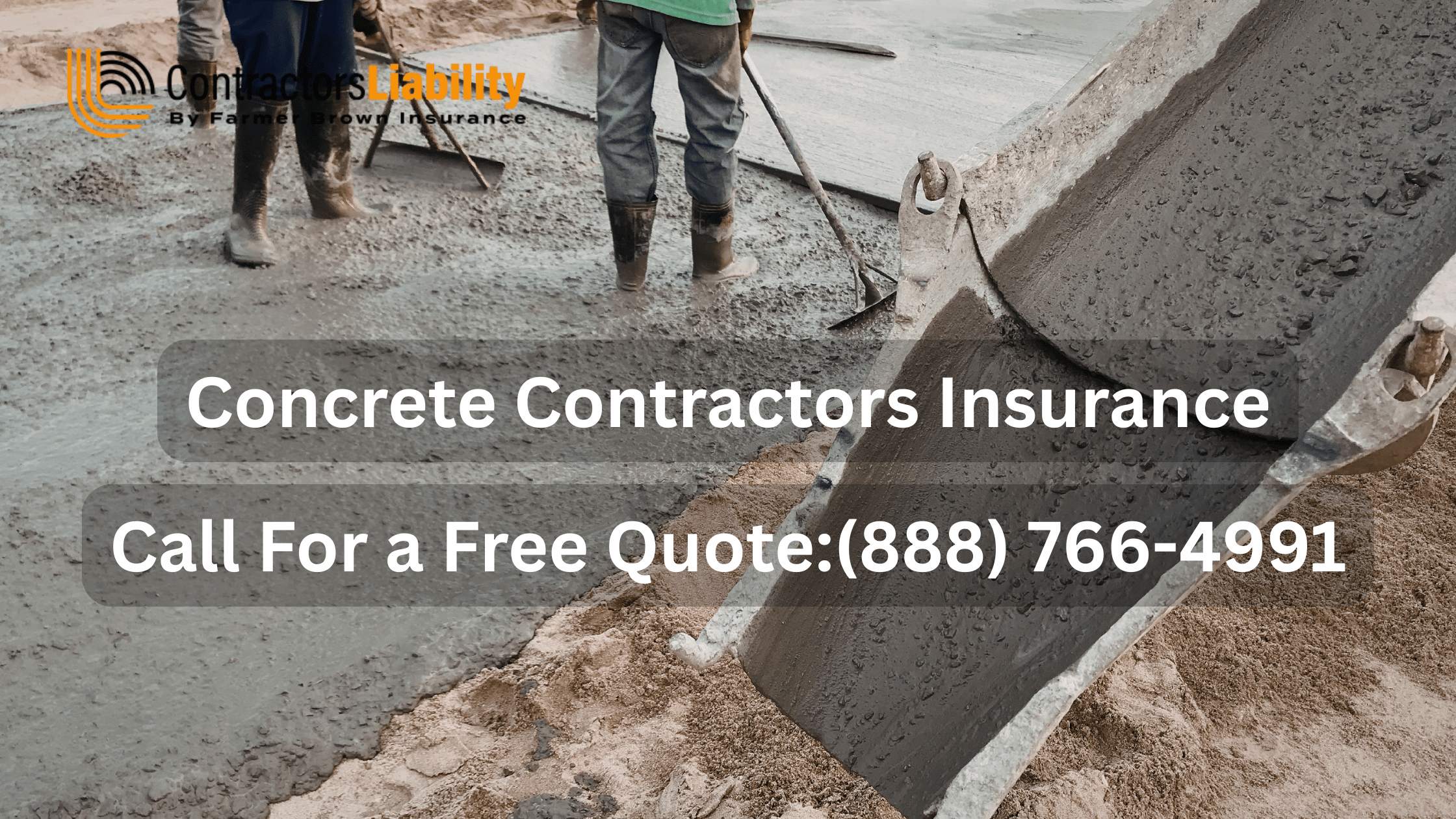 Concrete contractors working on a construction site protected by concrete contractors insurance