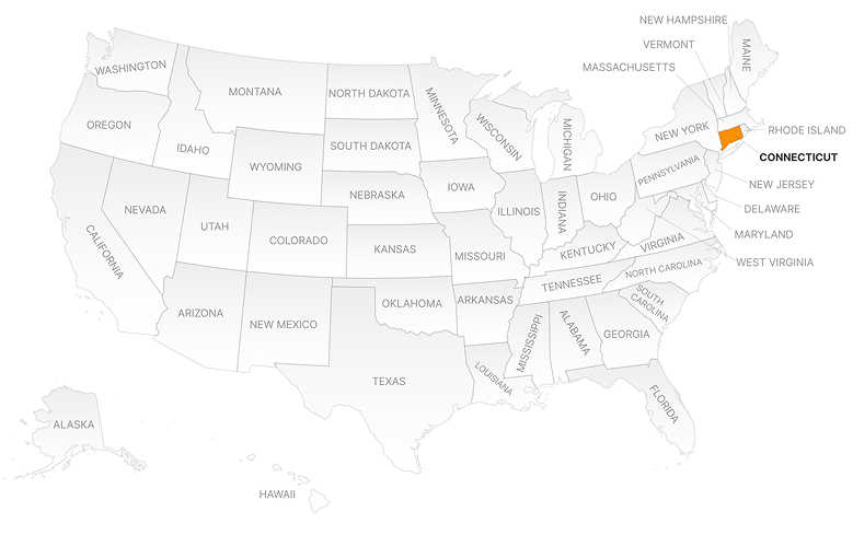 Connecticut map