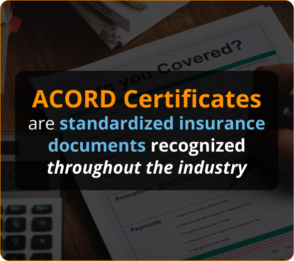 ACORD Certificates for Roofing Contractors in Oregon