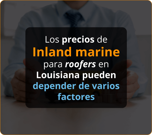 Infografico de Aseguranza de Inland Marine Para Roofers en Louisiana