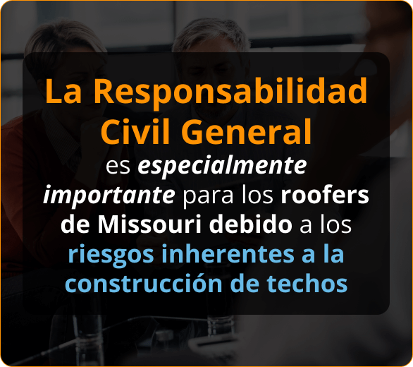 Infografico de Aseguranza de Responsabilidad Civil General Para Contratistas de Roofers en Missouri
