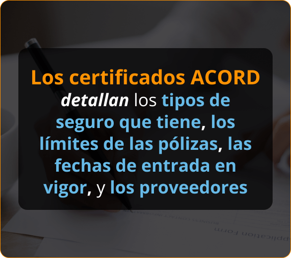 Infografico de Certificados ACORD para Contratistas de Roofers en Maine