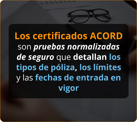 Infografico de Certificados ACORD para Contratistas de Roofers en Maryland