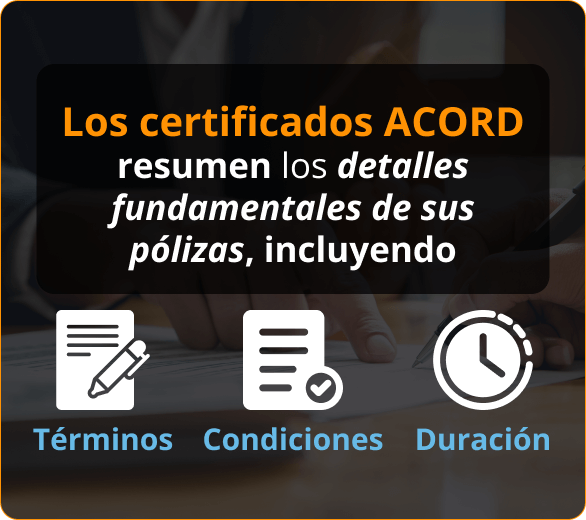 Infografico de Certificados ACORD para Contratistas en Tarpon Springs
