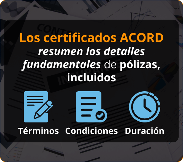 Infografico de Certificados ACORD para contratistas en Pembroke Pines