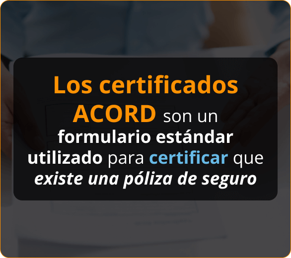 Infografico de Certificados ACORD para contratistas en Port St. Lucie