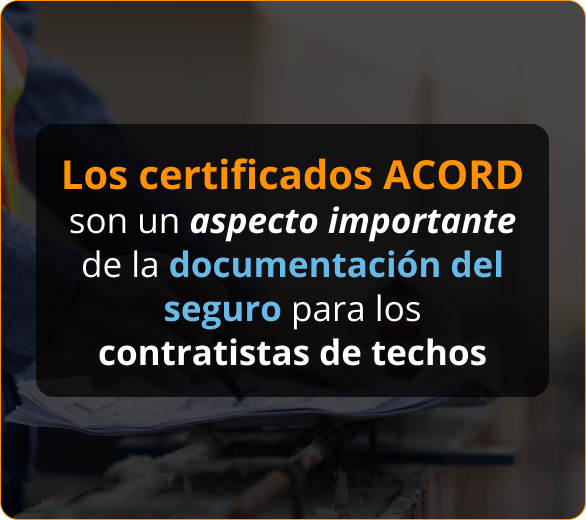 Infografico de Certificados Acord Para Contratistas de Techos en Pensilvania