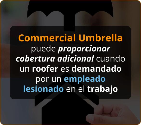 Infografico de Comercial de Seguros de Paraguas para los roofers en Georgia