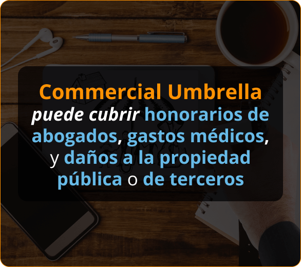 Infografico de Commercial Umbrella Insurance para contratistas de techado en Nueva York