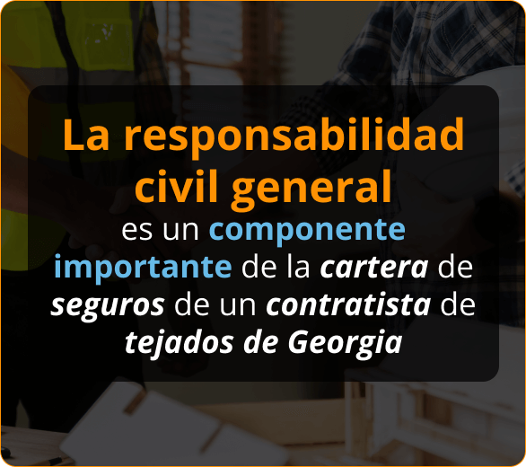 Infografico de Seguro de responsabilidad civil general para contratistas de roofers en Georgia