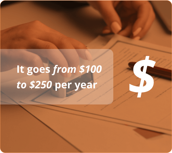 Infographic of the It goes from 100usd to 250usd per year-min