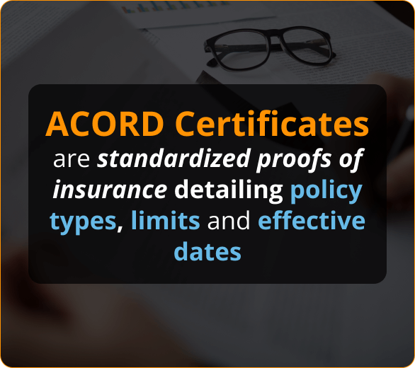 Infographics of ACORD Certificates for Roofing Contractors in Maryland