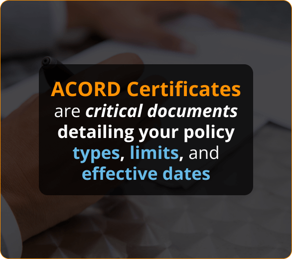 Infographics of ACORD Certificates for for Roofing Contractors in Kentucky