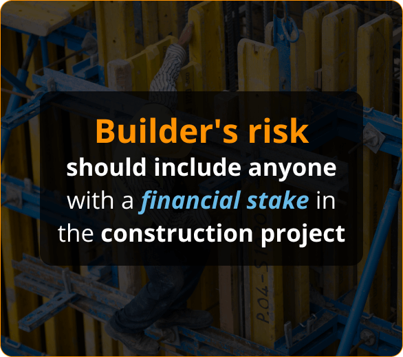 Infographics of builder risk should include anyone with a financial stake in the construction project in texas
