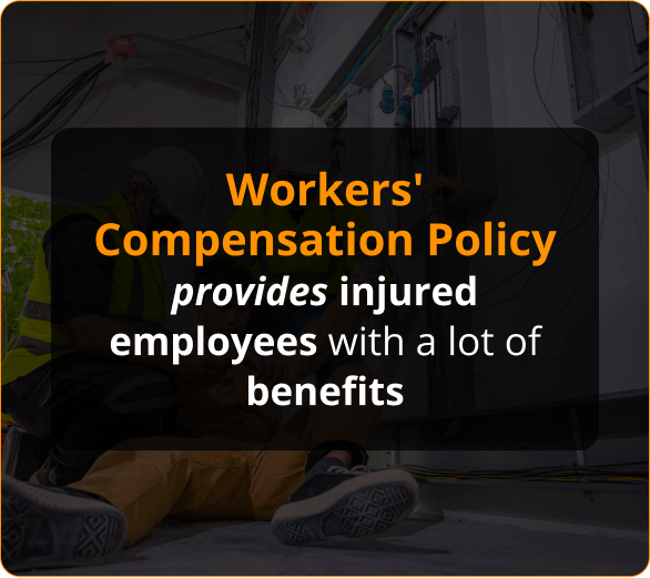 Infographics of the workers compensation policy provides injured employees with a lot of benefits