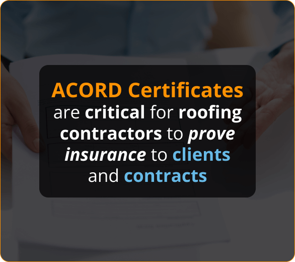 Infopgrahics of ACORD Certificates for Roofing Contractors in Massachusetts