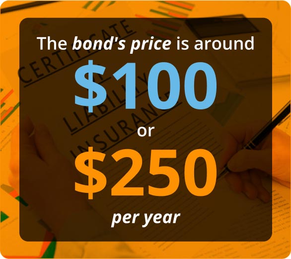 Inphografics of the bonds price is around 100 or 250 per year