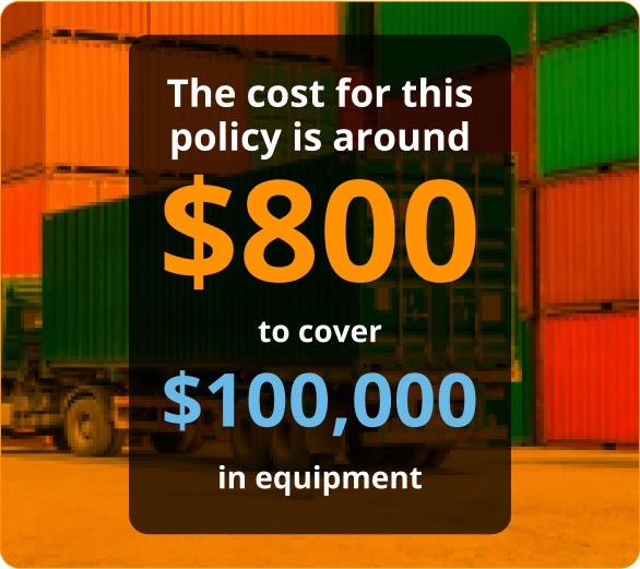 La infografía del costo de esta póliza es de alrededor de 800 para cubrir 100000 en equipos.