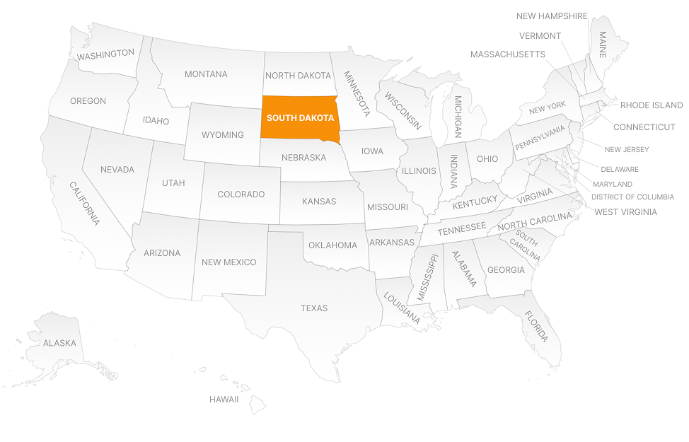 SOUTH DAKOTA MAP
