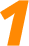 Number 1 orange icon