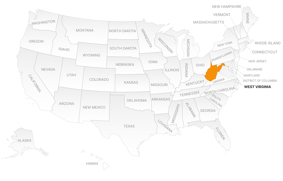 WEST VIRGINIA MAP