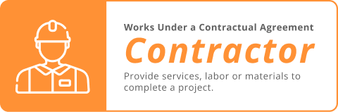 Works Under a contractual Agreement Contractor Provide services, labor or materials to complete a project