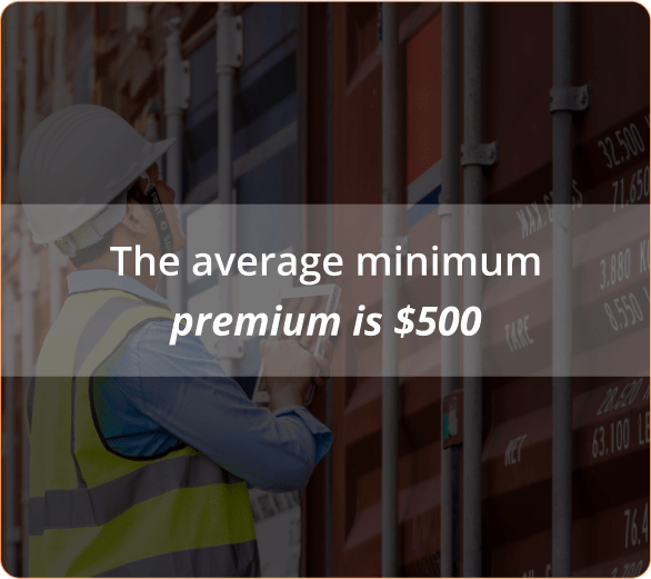 infographic of Inland Marine Coverage the average minimun premium is $500