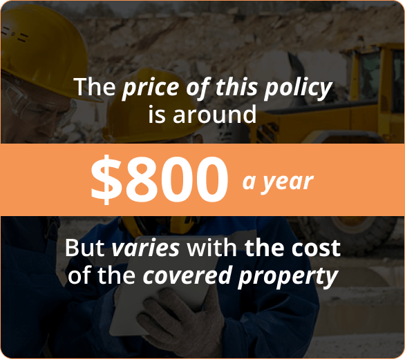 infographic of The price of this policy is around 800usd a year But varies with the cost of the covered property