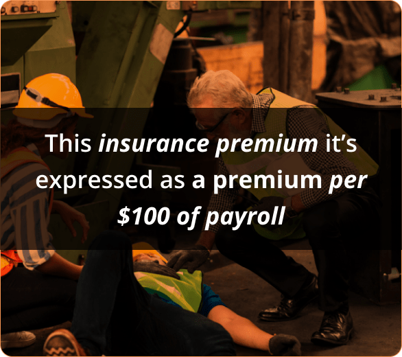 infographic of This insurance premium it’s expressed as a premium per $100 of payroll