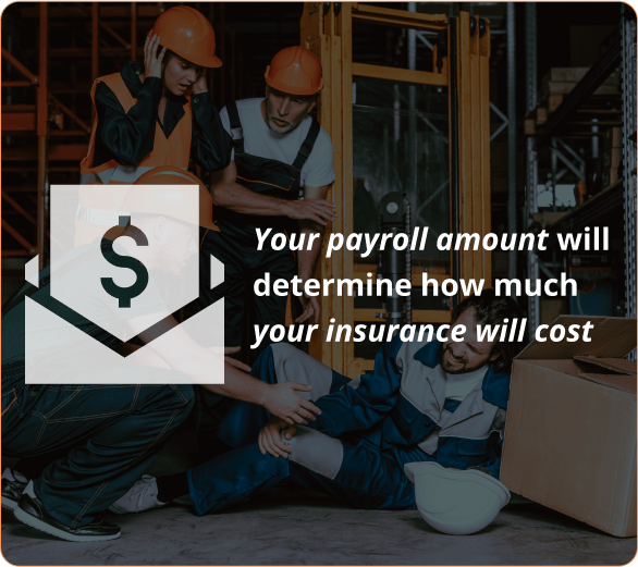 infographic of Your payroll amount will determine how much your insurance will cost