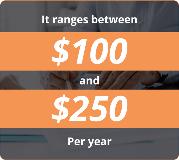 infographic of the ranges of bonds is between $100 and $250 per year