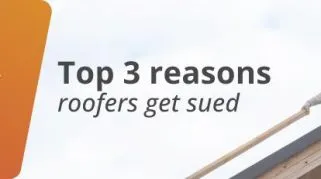 Principal Banner of top 3 reasons roofers get sued